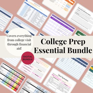 College Prep Digital Bundle Application Tracker Spreadsheet Admission Deadline Organizer College Visit Template Planning Tool Student Bundle
