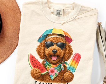 Comfort Colors Dog Mom Shirt Gift, Summer Goldendoodle Sweatshirt