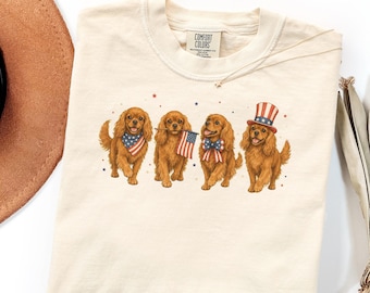 Comfort Colors Shirt Or Sweatshirt Gift, Ruby Cavalier USA 250 Fourth Of July