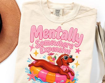 Comfort Colors Dachshund Mom Shirt Gift, Retro Vacation Dog Tee