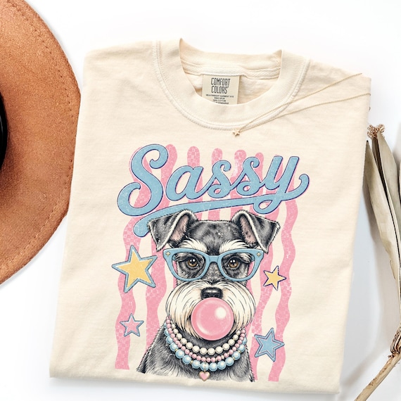 Comfort Colors Schnauzer Mom Gift Shirt, Sassy Retro Dog Sweatshirt