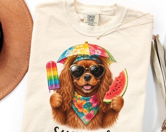 Comfort Colors Cavalier Shirt Gift, Ruby Dog Mom Summer Tee