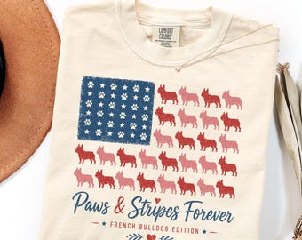Comfort Colors French Bulldog Mom Shirt Gift, Patriotic USA 250 Sweatshirt