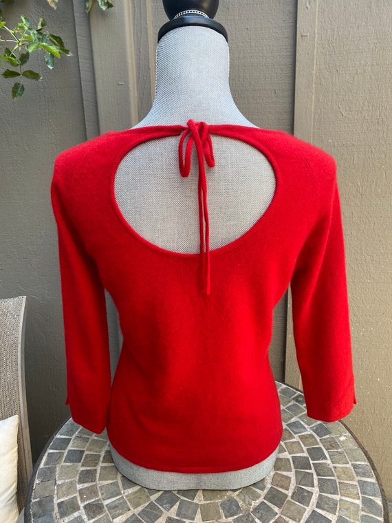 Vintage 2000s White and Warren, Red Cashmere Sweat