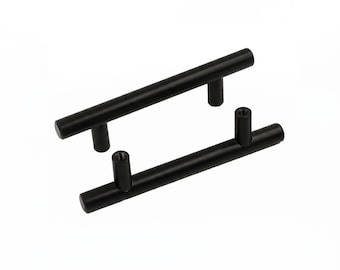 3-1/4" Inch Center to Center Matte Black Cabinet Handles(Hole Center:3-1/4"(82mm))