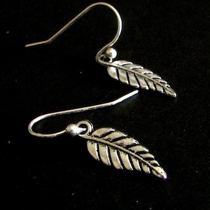 Sterling Silver Feather Earrings: Simple Boho Style
