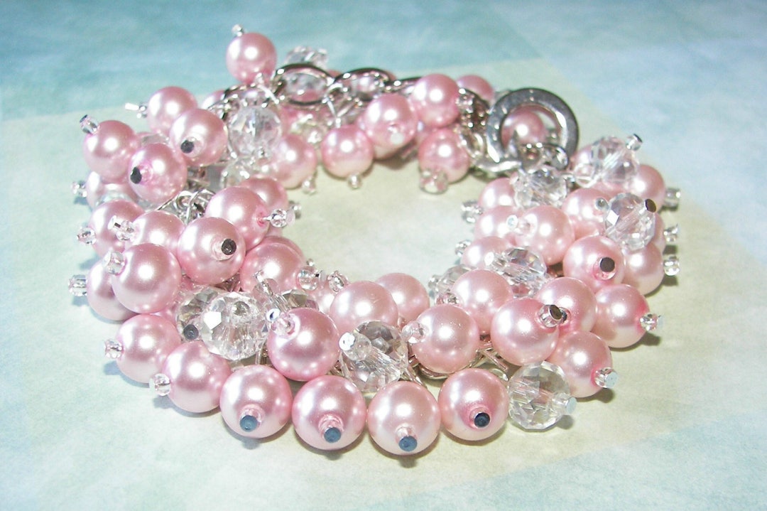 Paparazzi pink 2024 pearl bracelet