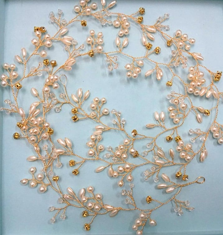 Gold Bridal Hair Vine