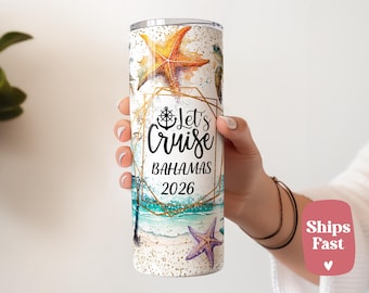 Custom Cruise 2026 Tumbler, Let’s Cruise Vacation Cup, Cruise Trip Gift, Girls Cruise Drinkware, Beach Vacation Tumbler, Cruise Lover Gift