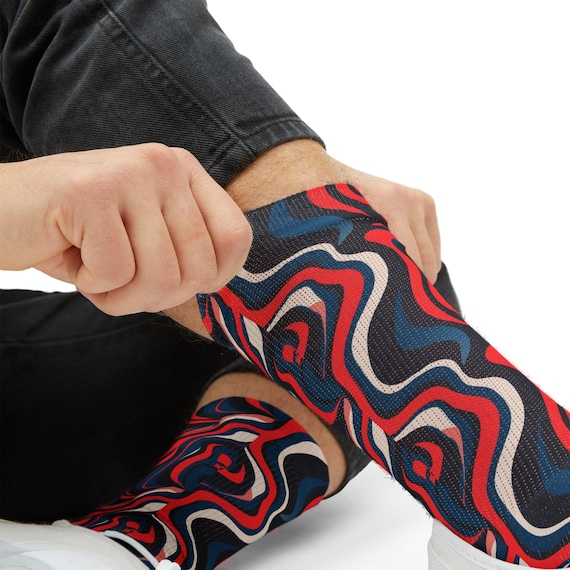 Abstract Geometric Socks – Modern Patterned Unise… - image 2