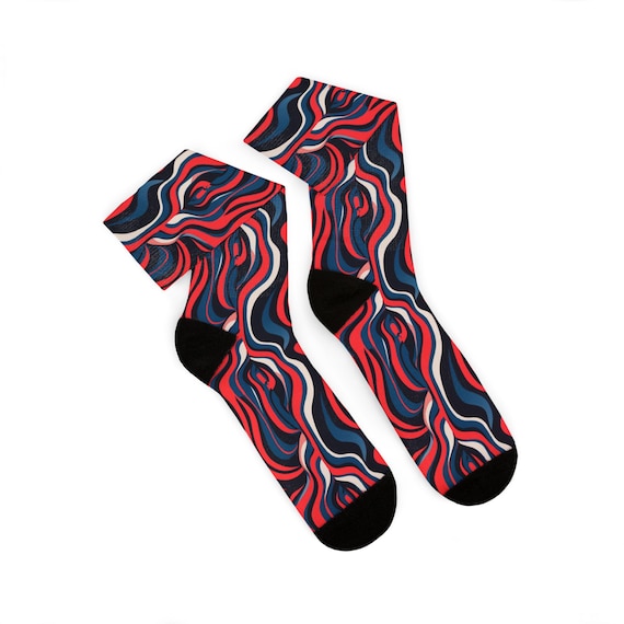 Abstract Geometric Socks – Modern Patterned Unise… - image 4