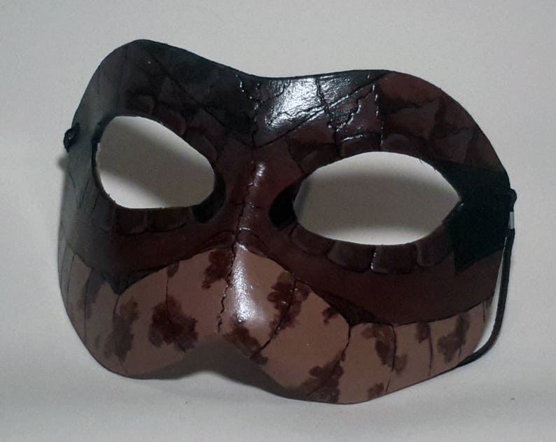 The Serpent Leather Mask Masquerade Costume Snake Serpent Etsy