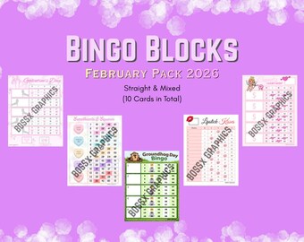 Bingo Blocks - February Pack 2026 (10 Blocks)