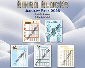 Bingo Blocks - January Pack 2026 (9 Blocks)