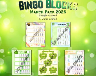 Bingo Blocks - March Pack 2026 (9 Blocks)