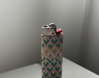 Patrón de estuche para encendedor con cuentas - Cuentas impares de peyote - Cuentas Miyuki Delica 11/0