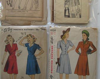 1940s Vintage WW2 Utility Suit Patterns