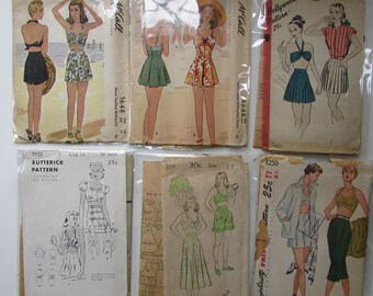 Vintage 40s Bathing Suit Pattern Simplicity 1612 Womans Size | Etsy