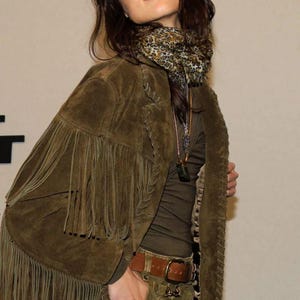 90s Fringe Suede Jacket - Etsy