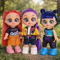 K Pop Demon Hunter Dolls, K Pop Dolls Set For Kids, Anime Style K Pop Collectible Dolls, Demon Hunter Dolls, Gift For k Pop Fans, Rumi, Mira