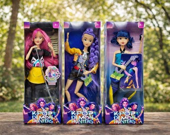 K Pop Demon Hunter Dolls, K Pop Dolls Set For Kids, Anime Style K Pop Collectible Dolls, Demon Hunter Dolls, Gift For k Pop Fans, Rumi, Mira