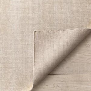 Ręcznie tkany, beżowy, wełniany dywan | Minimalistyczny, neutralny, skandynawski dywan | Niestandardowe rozmiary, nowoczesny dywan do salonu i sypialni
