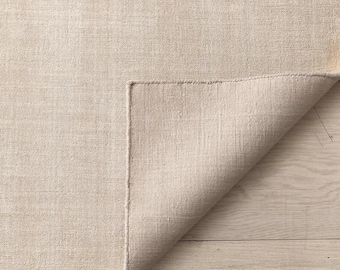 Hand Knotted Solid Beige Wool Rug | Minimalist Neutral Scandinavian Area Rug | Custom Sizes, Modern Living Room Bedroom Rug
