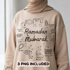 Ramadan Mubarak PNG Bundle Islamic Eid Clipart Black Green Red Designs for DIY Crafts Sublimation Printing Ramadan Decor