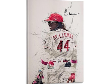 elly de la cruz sign baseball poster watercolor style sign Wall Art Picture Painting Poster Canvas Print Artworks Bedroom Living Room Decor