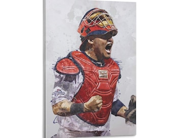Yadier Molina baseball poster watercolor art Wall Art Picture Painting Poster Canvas Print Artworks Bedroom Living Room Decor