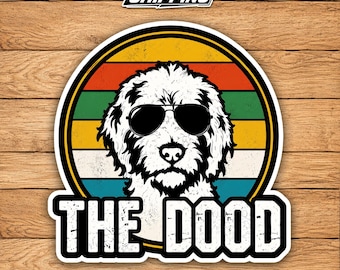 Vintage Goldendoodle Sticker – Retro Dood Dog Lover Vinyl Decal