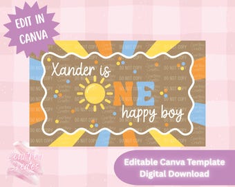 Digital Banner Template - ONE Happy Boy Birthday
