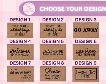 Handmade Doormat, Funny Welcome Mat, Custom Letter Door Mat, Personalized Gift, Housewarming