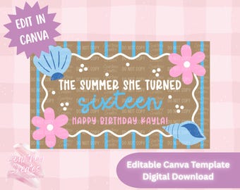 Digital Banner Template - The Summer She Turned Sixteen