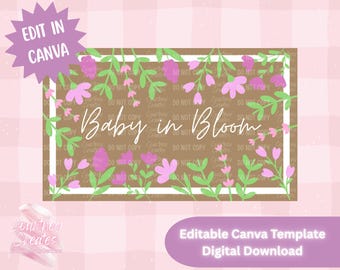 Digital Banner Template - Baby in Bloom Floral Design