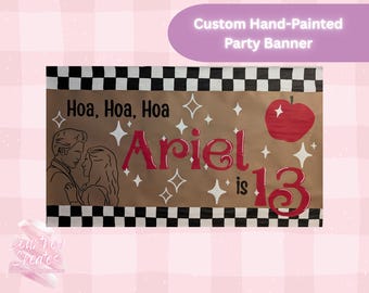 Hand Painted Custom Party Banner - Personalized Birthday and Party Backdrop