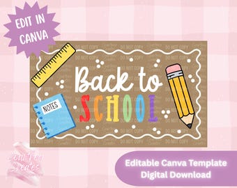 Digital Banner Template - Back to School Version 1