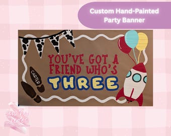 Hand Painted Custom Party Banner - Personalized Birthday and Party Backdrop