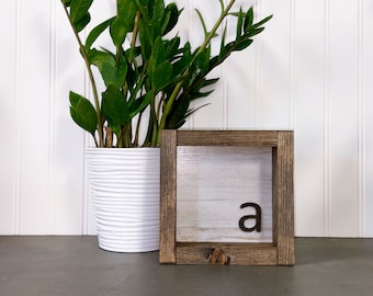 Customized Letter Mini Shiplap Frame