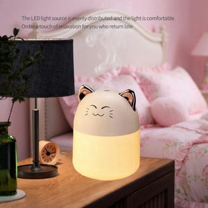 Kawaii mini-USB-luchtbevochtiger – schattig anime-bureau – luchtverspreider slaapkamer – kleine draagbare nevelluchtbevochtiger voor thuis – kantoor