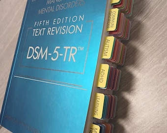 DSM 5 TR, Diagnostic and Statistical Manual of Mental Disorders Physical Paperback + Index Tabs for DSM, 72 Color-Coded (Not Pre-Installed)