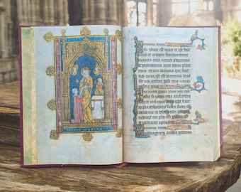 Book Of Hours 1300–1325 AD Facsimile Deluxe Leather-Bound Medieval Manuscript