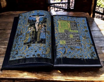 The Black Hours Facsimile – Rare reproduction Manuscript – Deluxe Leather Bound Edition