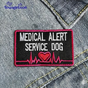 Medical Alert Service Dog Patch, Do Not Pet Embroidery, Working Dog Vest Badge, Life Saving Alert Accessory, Iron On Tactical Dog Patch