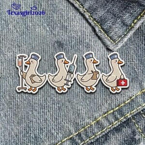 Funny Nurse Goose Squad Patch, Cute Medical Nursing Team Gift, RN LPN NP Appreciation 2026, Scrub Accessories, Iron On, Sew On, Hook & Loop