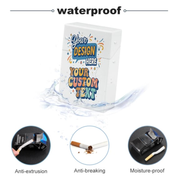 waterproof cigarette case Custom Plastic Cigarette Case