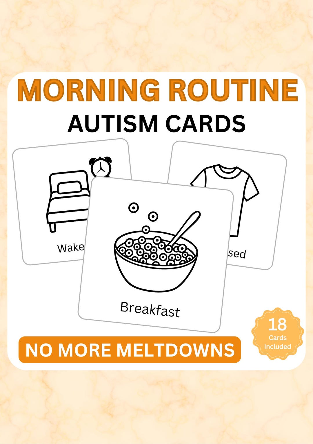 Autism Morning Routine Cards | Visual Schedule Toddler | First Then ...