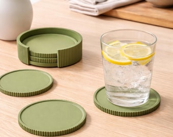 Set van 4 onderzetters, 3D-geprint