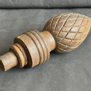 Rare Old Vintage Hand Carved Unique Shape Wooden Big Door Knobs /Handle 1 Piece