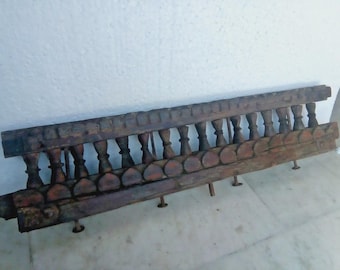 Ancient Rare Wood Fine Hand Carved Hindu Lords sigasan ( Chair) part Panel